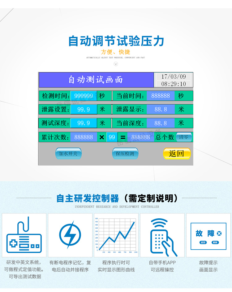 自動調節試驗壓力